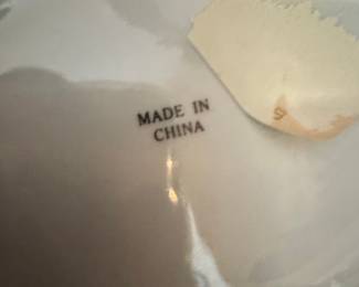 Vintage Porcelain Decorative Bowl with Floral Motif and Gold Trim