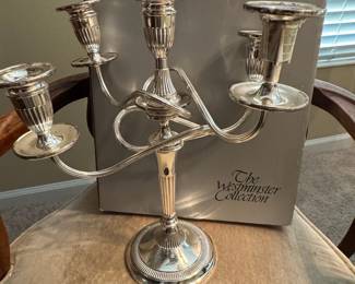 The Westminster Collection Silver-Plated Candelabra