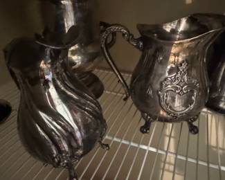 Silver Plated Creamer and Sugar Bowl Set