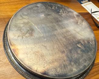 W.A. Rogers Silver Plated Serving Tray with Floral Scroll Embossing