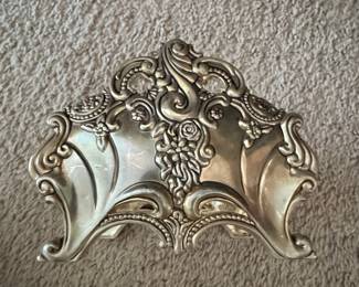 Ornate Silver-Plated Napkin Holder