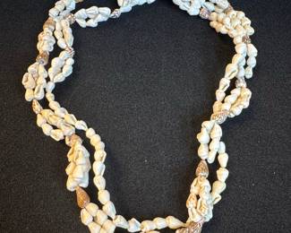 Multi-Strand Cowrie and Nassa Shell Necklace
