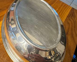 Oval Silver Plated Serving Platter with Handles - WM Rogers