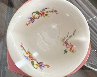 Ganz Pink Floral Teacup and Saucer Set