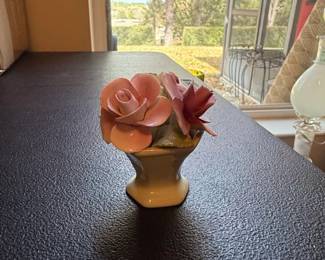 Capodimonte Porcelain Rose Figurine