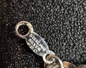 Sterling Silver Spiderweb Pendant Necklace with Amber