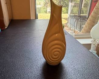 MidCentury Modern Swirl Ceramic Vase