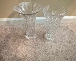 Set of Two Mikasa Crystal Vases