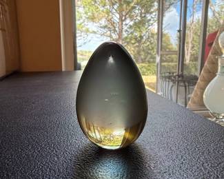 Glass Egg Paperweight