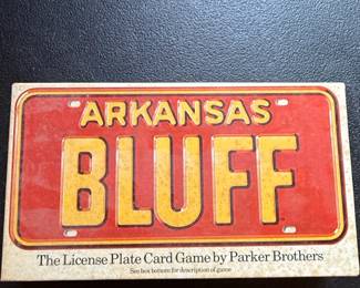 Arkansas Bluff The License Plate Card Game by Parker Brothers