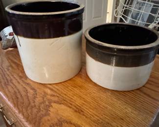 Vintage Stoneware Crock Set