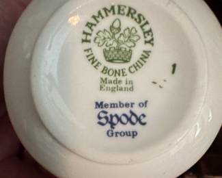 Hammersley & Co. Bone China Floral Pattern Teacup and Saucer Set