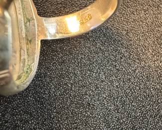 Oval Rainbow Moonstone Sterling Silver Ring