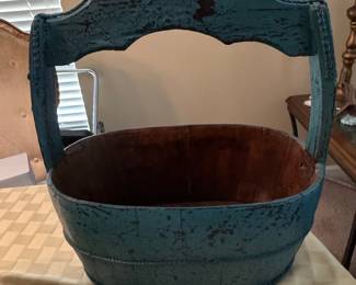 Antique Chinese Wooden Water Bucket
