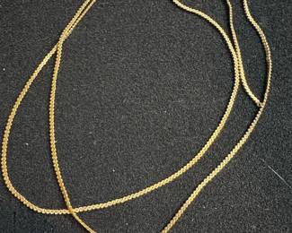 14K Yellow Gold Diamond Cut Rope Chain Necklace