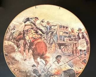 Charles Marion Russell Bronc to Breakfast Decorative Plate