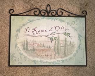 Il Ramo d'Olivo Established 1827 Wall Plaque