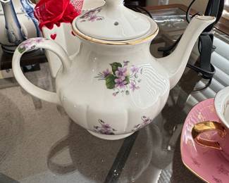 Arthur Wood & Son Staffordshire England Teapot with Floral Design