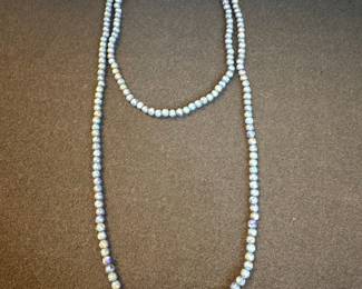 Blue Pearl Necklace