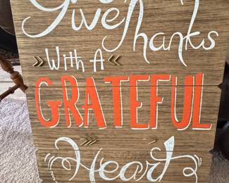 Give Thanks with a Grateful Heart Wooden Sign
