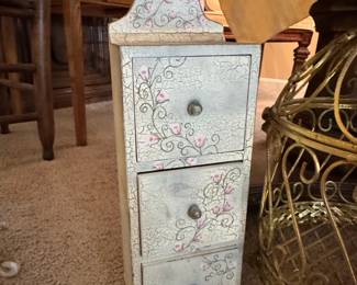 Vintage Decorative Wooden Trinket Box with Drawers