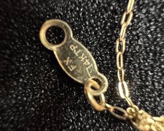 14K Gold Pearl and Diamond Sunburst Pendant Necklace