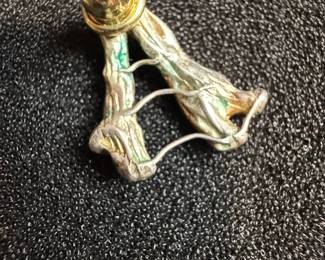 Aharon Bezalel Sterling Silver Brutalist Abstract Earrings