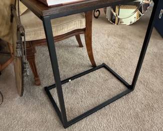 Modern C-Table with Faux Wood Top