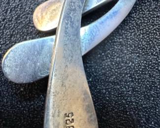 Sterling Silver Abstract Swirl Pendant