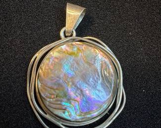 Abalone and Sterling Silver Pendant