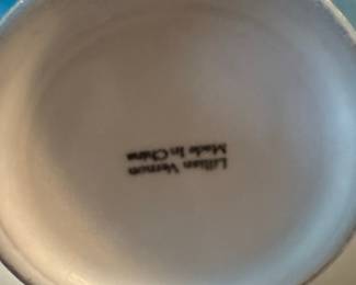 Lillian Vernon Floral Teapot with Sugar Bowl and Creamer Set