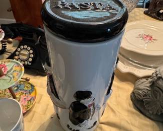 Mid-Century Italian Ceramic "Omino" Waiter Cookie Jar