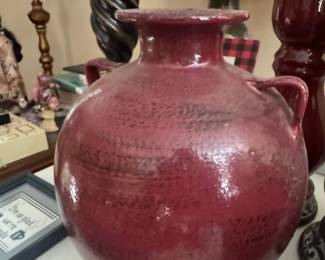 Red Glazed Ceramic Decorative Set