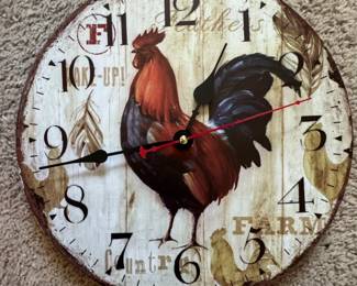 Rooster Farmhouse Wall Clock