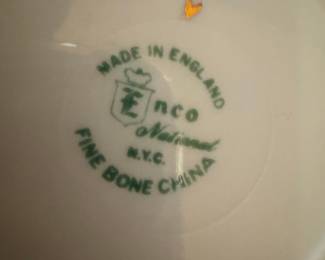 Enco National "White Dogwood" Fine Bone China Tea Cup and Saucer Set