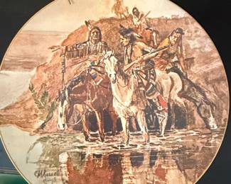 C.M. Russell Indian Scout Collector Plate by The Franklin Mint