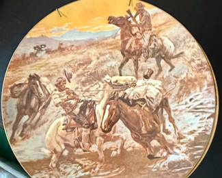 Charles M. Russell The Emigrant Train Collector Plate