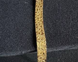 Gold Nugget Link Bracelet