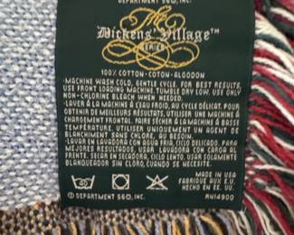 Dickens' Village Christmas Scene Woven Throw Blanket