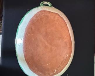 Vintage Hand-Painted Caltagirone Ceramic Platter with Handles