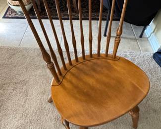 Ethan Allen Heirloom Maple Windsor Spindle Back Dining Chair
