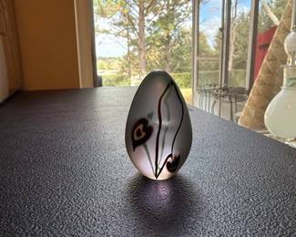 Murano Art Glass Egg Paperweight
