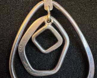 Modernist Sterling Silver Abstract Pendant