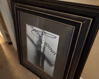 Framed Black and White Photograph of a Fountain Pen Nib