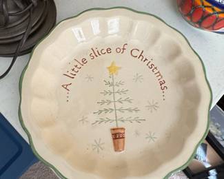 Christmas Tree "Baked with Love" Pie Plate