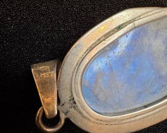 Sterling Silver Rainbow Moonstone Pendant