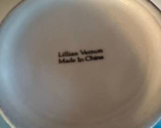 Lillian Vernon Floral Teapot with Sugar Bowl and Creamer Set