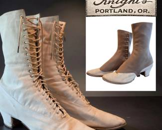 Antique Canvas Boots with Wool Felt Gaiters bid #24