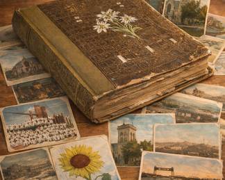 Antique Post Card Album 200+ pcs bid #21