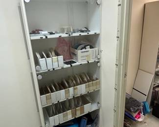 Cabinet w/ SMD SMT Component Reels: Inductors & Resistors